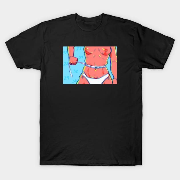 Weight and Inches T-Shirt by drizzledrawings